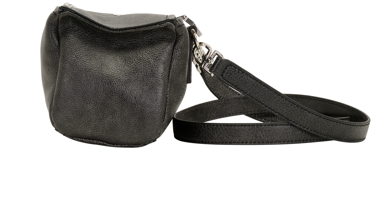 Mini Pandora Box Bag, &pound;395, Handbags, Grey, Leather, Bottom view